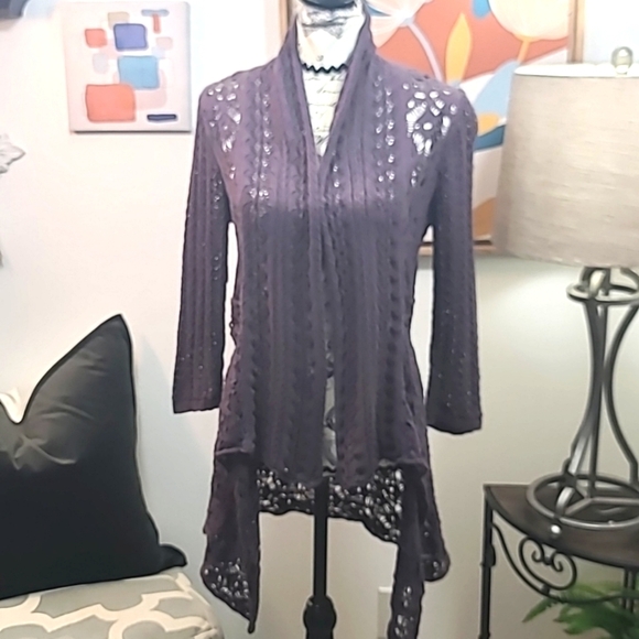 CAbi Sweaters - Cabi loose knit long open front cardigan